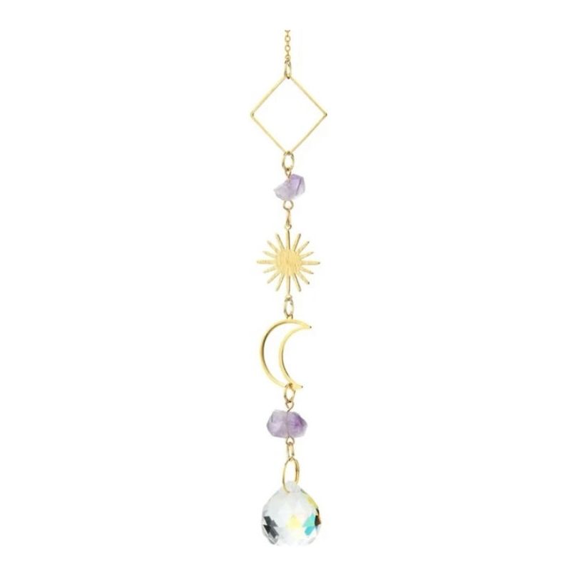 Bijoux Sergent - attrape soleil - suncatcher - soleil et la lune - améthyste