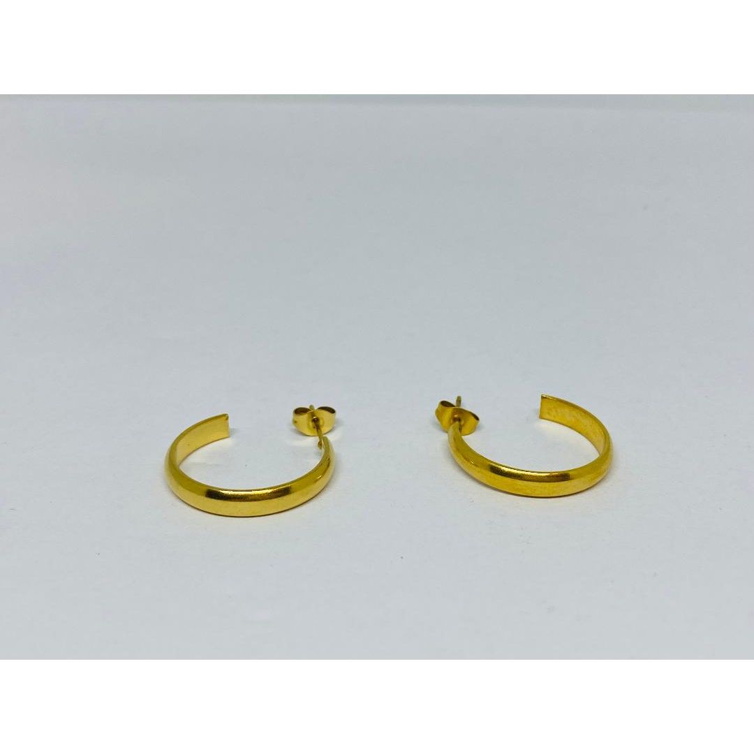 Bijoux Sergent - boucle d'oreille créole en acier inoxydable doré