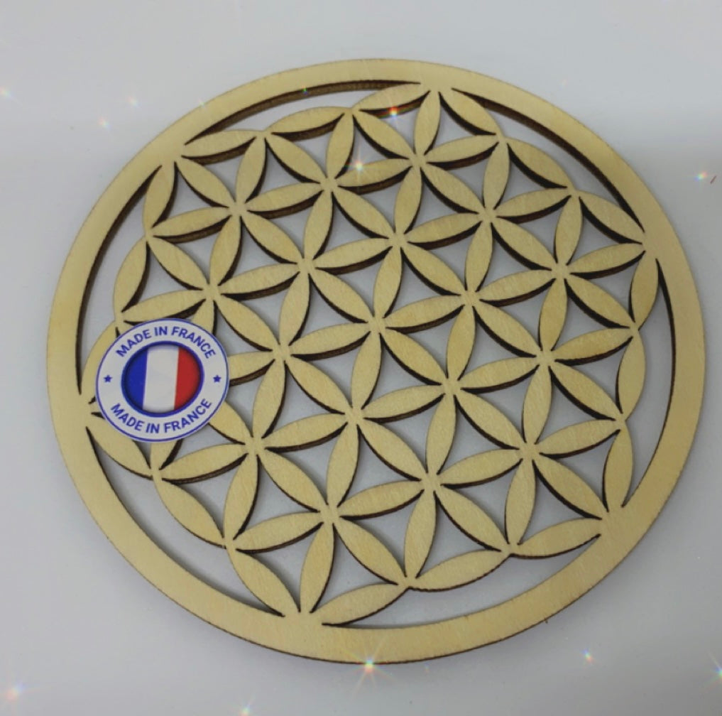 Bijoux Sergent - plaque de rechargement fleur de vie - bois