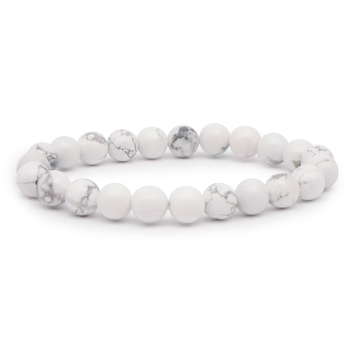 Bijoux Sergent - Bracelet boule howlite 08 mm